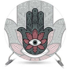 Geheimnisvoll Boho Hamsa Hand Runden Geburtstag Hintergrund