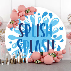 Blau Weiß Wasser Splish Spritzen Runden Party Hintergrund