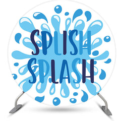 Blau Weiß Wasser Splish Spritzen Runden Party Hintergrund