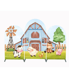 Tiere Bauernhaus Geburtstag Party Bogen Hintergrund Bausatz