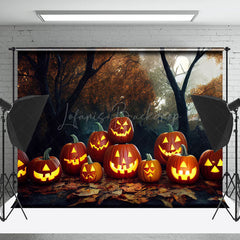 Herbst Wald Kürbis Stapel Fotografie Hintergrund