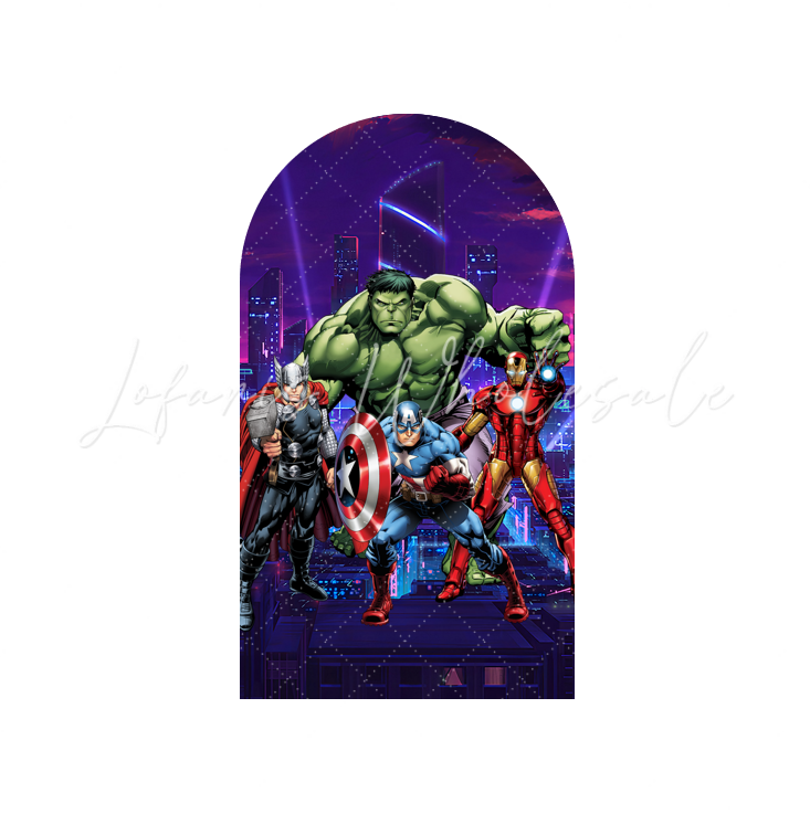 Avenger Super Hero Marvel Helden Happy Birthday Bogenhintergrund Abdeckung Action Deko