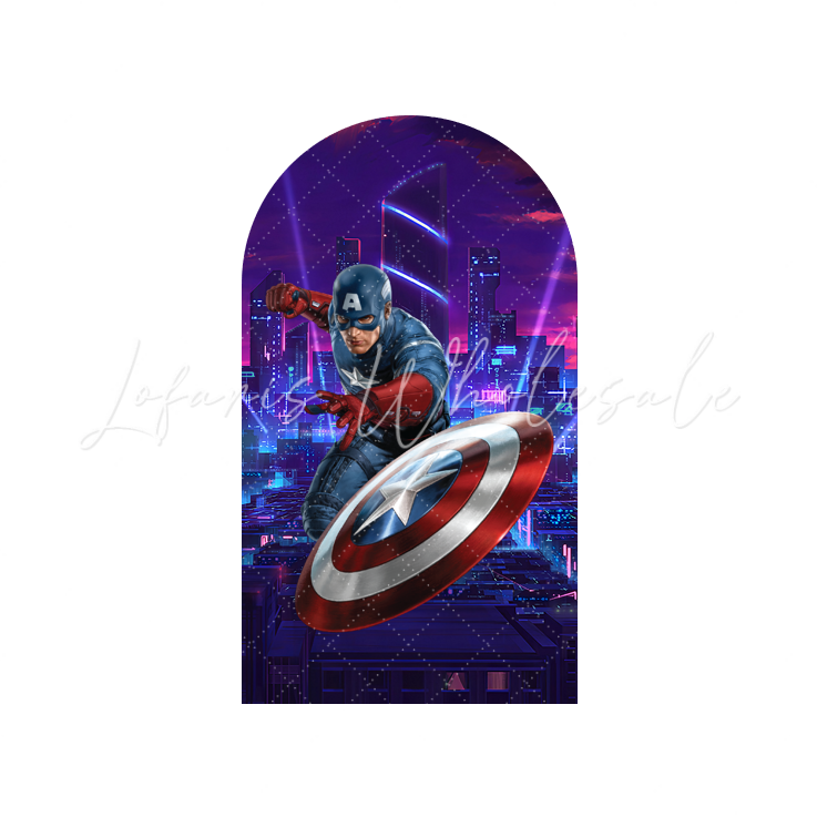 Avenger Super Hero Thema Comic Happy Birthday Bogenwand Stoffbezug Jungen Party Deko