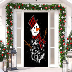 Baby Es ist Kalt Draußen Schneemann Weihnachten Tür Abdeckung