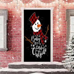 Baby Es ist Kalt Draußen Schneemann Weihnachten Tür Abdeckung