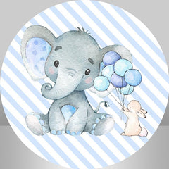 Ballon Kaninchen Und Elefant Runden Baby Dusche Hintergrund