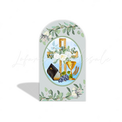 Baptism Taufe Bogenhintergrund Abdeckung Elegant Gold Kreuz Kommunion Party Deko