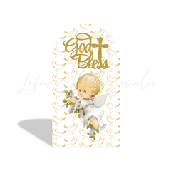 Baptism God Bless Baby Shower Baptism Party Bogenhintergrund Abdeckung Taufe Kirche Kreuz Deko