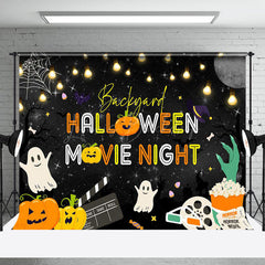 Fledermäuse Popcorn Schwarz Halloween Film Nacht Hintergrund
