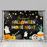 Fledermäuse Popcorn Schwarz Halloween Film Nacht Hintergrund