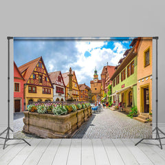 Schön Straße Rothenburg Oktoberfest Hintergrund