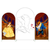 Beauty And The Beast Birthday Party Bogenwand Abdeckung Prinzessin Belle Schloss Tanz Deko