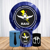 Schwarz Und Blau Motorrad Thema Runden Hintergrund Bausatz