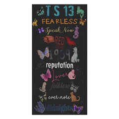 Schwarz Katze Schmetterling Brauch Strand Handtuch für Geschenke