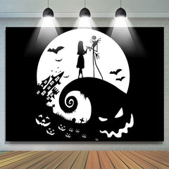 Schwarz Weiß Geist Liebhaber Alptraum Halloween Hintergrund
