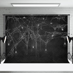 Schwarz Weiß Spinne Web Hintergrund Für Halloween Party