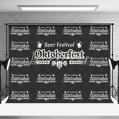 Schwarz Weiß Weizen Oktoberfest Bier Festival Hintergrund