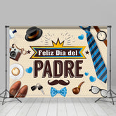 Blau Herz Und Binden Betrachten Punkte Väter Tag Hintergrund