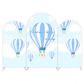 Blau Hot Air Balloon Arch Backdrop Wall Cloth Cover Bogenwand Abdeckung Ballon Wolken Jungen