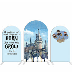 Blau Magie Schloss Magier Bogen Geburtstag Hintergrund Bausatz