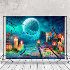 Blau Mond Schläger Kerze Halloween Fotografie Hintergrund