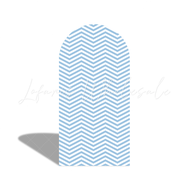 Blau Polka Dot Stripe Elephant Flora Arch Backdrop Bogenhintergrund Abdeckung Elefant Blau Deko