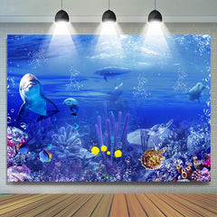 Blau Seetang Schlucht Delfin Sommer Foto Hintergrund