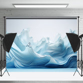 Blau Seide Welle Sommer Hintergrund Für Fotografie