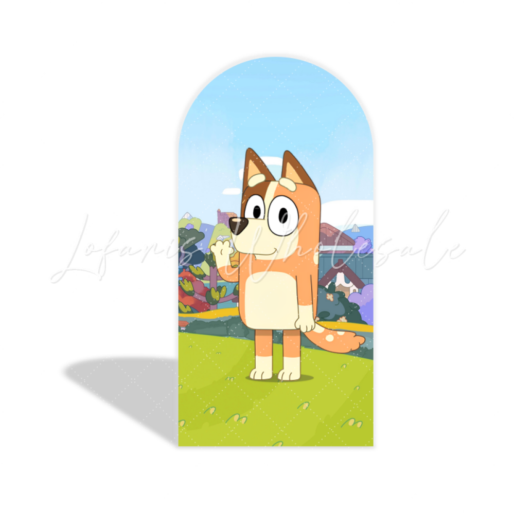 Blauy Happy Birthday Party Arch Backdrop Bogenwand Abdeckung Heeler Familie Spielzeit Deko