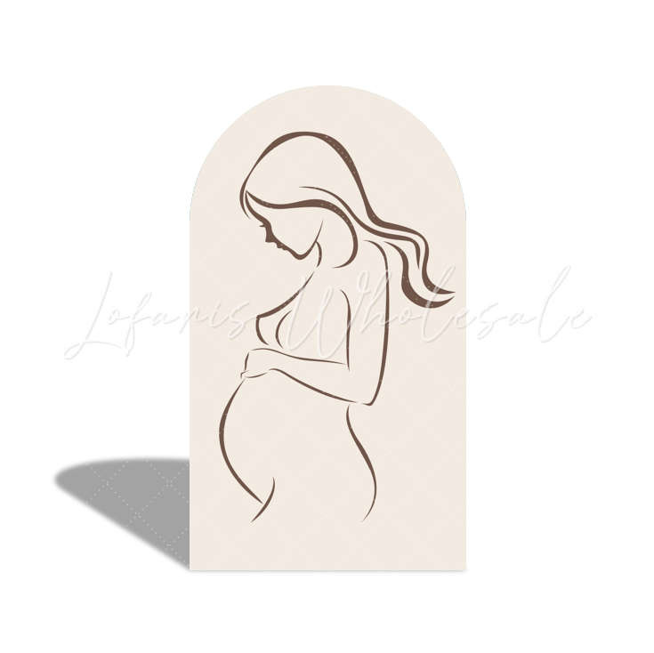 Boho Teddy Bear Pregnancy Mather Baby Shower Party Bogenhintergrund Abdeckung Schwangerschaft