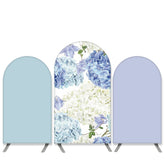 Boho Thema Lila Blau Blumen Hochzeit Bogen Hintergrund Bausatz