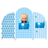 Boss Baby Arch Geburtstagsparty Chiara Bogen Abdeckung Blau Jungen Party Hintergrund