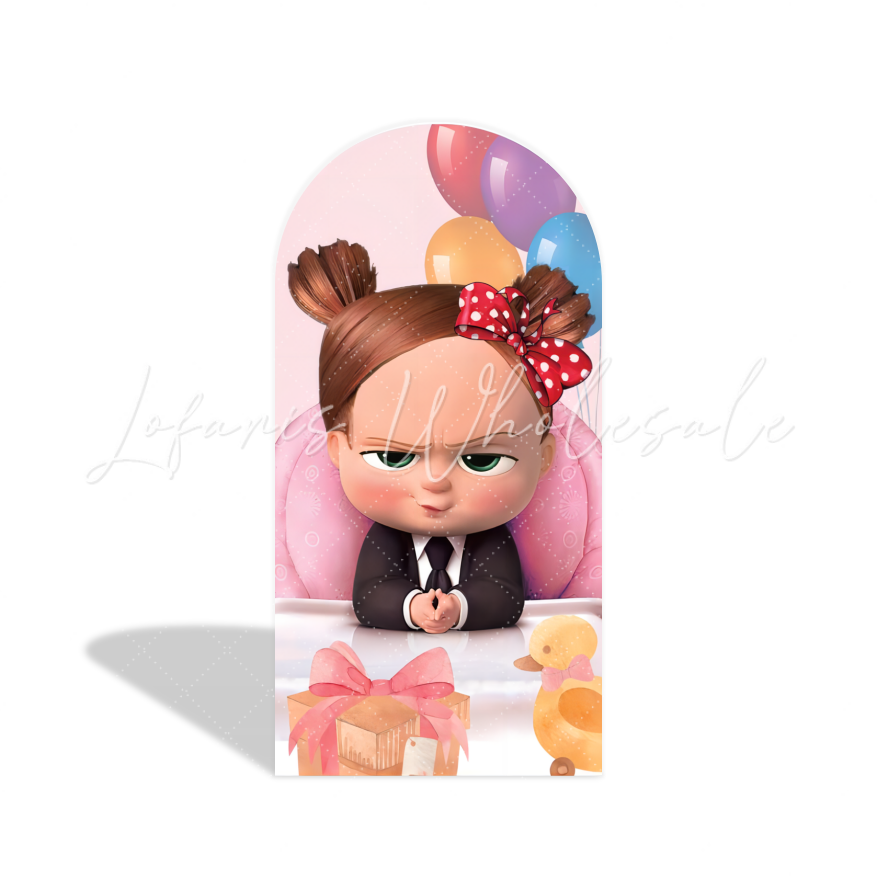 Boss Baby Krawatte Thema Bogenwand Stoffbezug Jungen Geburtstag Business Party Deko