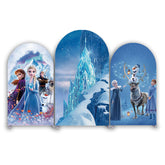 Frozen Schwestern Thema Happy Birthday Bogenhintergrund Wandbezug Lila Blau Party Deko