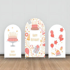 Kuchen Hut Geschenk Herz Ballon Kaninchen Bogen Hintergrund Bausatz
