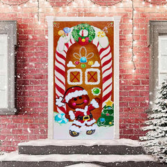 Süßigkeiten Lutscher Lebkuchen Mann Weihnachten Tür Abdeckung
