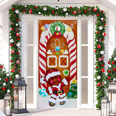 Süßigkeiten Lutscher Lebkuchen Mann Weihnachten Tür Abdeckung