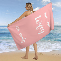 Süßigkeiten Rosa Brauch Name Strand Handtuch für Mädchen
