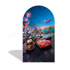 Cars Mcqueen Rennbahn Thema Happy Birthday Bogenhintergrund Abdeckung Auto Party Deko