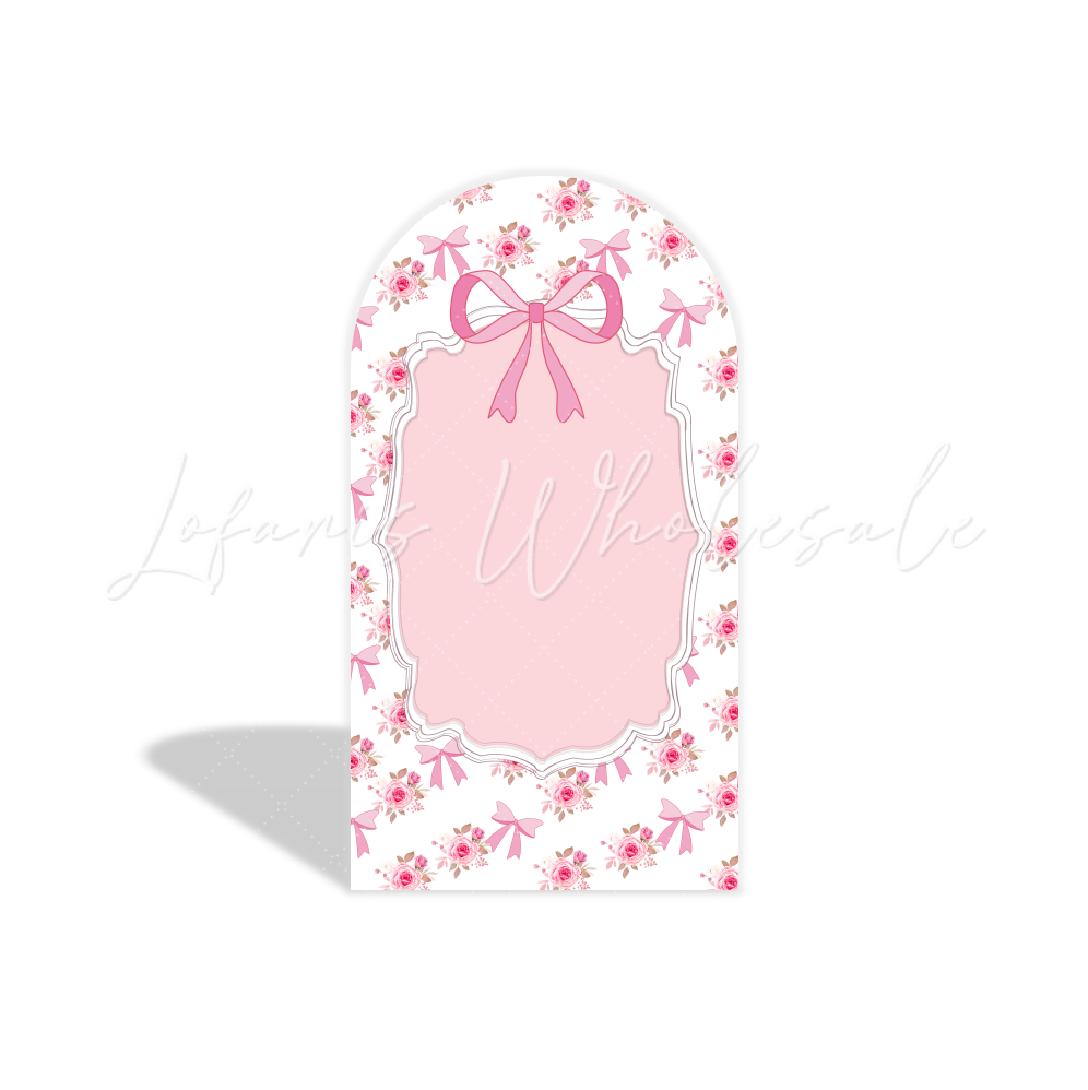 Christening Pink Flora Blumen Bogenwand Abdeckung zur Taufe Party Deko Chiara Hintergrund Stoff