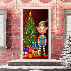 Weihnachten Elf Baum Geschenke Tür Abdeckung Dekoration