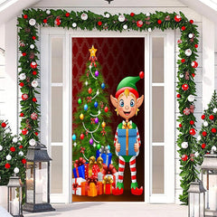 Weihnachten Elf Baum Geschenke Tür Abdeckung Dekoration