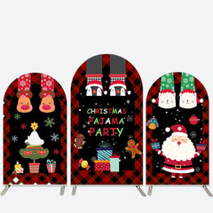 Weihnachten Pyjama Party Weihnachtsmann Bogen Hintergrund Bausatz