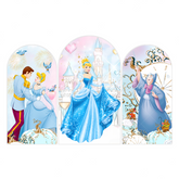 Cinderella Princess Birthday Party Background Bogenwand Abdeckung Blau Schuh Schloss Deko