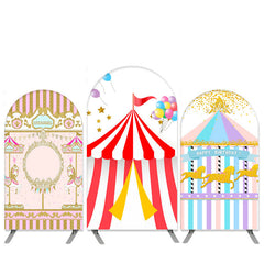 Zirkus Thema Karussell Bogen Hintergrund Bausatz für Geburtstag