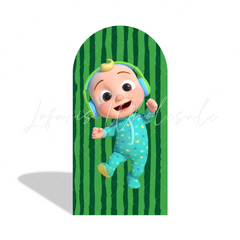 Cocomelon Background Arch Backdrop Wall Cloth Cover For Birthday Baby Shower Party Kinder Deko