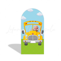 Cocomelon Theme Happy Birthday Party Chiara Bogenhintergrund Abdeckung Kinderlieder TV Deko