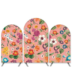 Bunt Blumen Thema Rosa Bogen Hintergrund Bausatz Für Party
