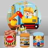 Konstruktion Thema Runden Geburtstag Hintergrund Bausatz Für Junge