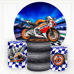 Cool Heiß Räder Motorrad Runden Hintergrund Bausatz Für Junge